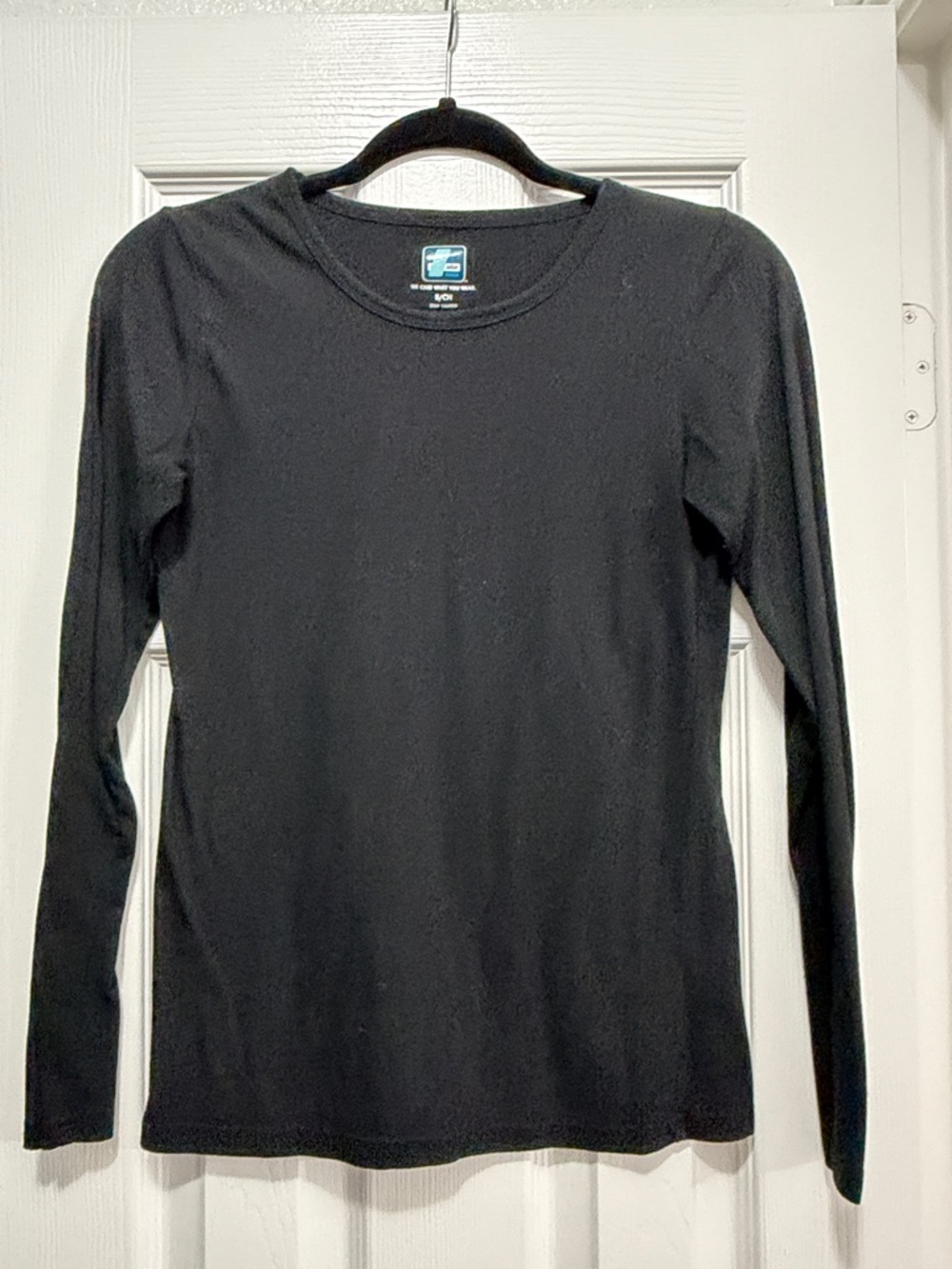 Black Long Sleeve Crew Neck Tee